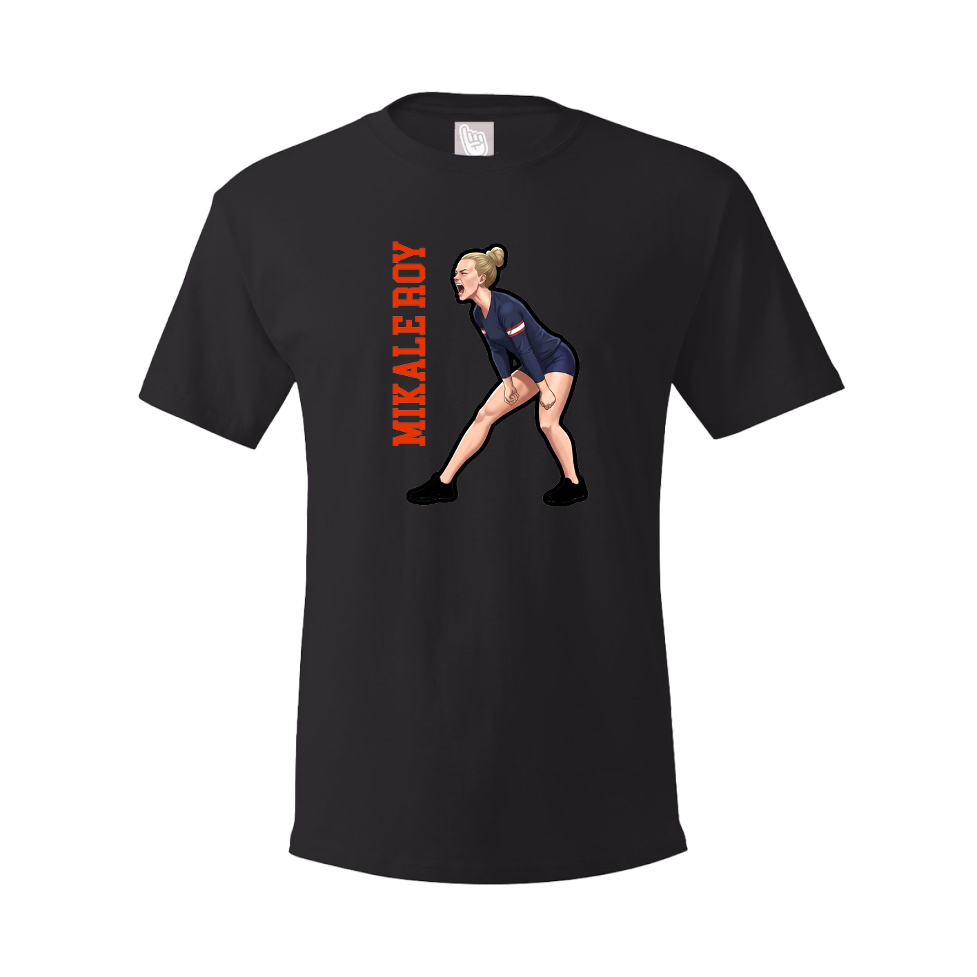 Youth Tee — Name Vertical in Black