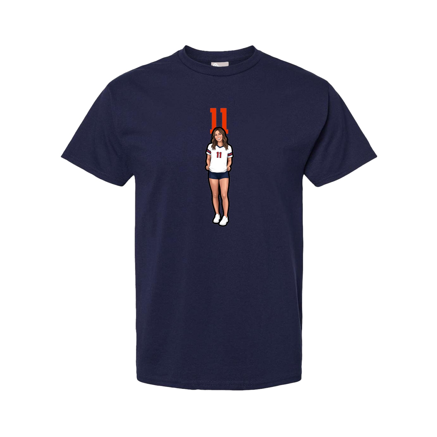 Youth Tee — Number Top in Navy
