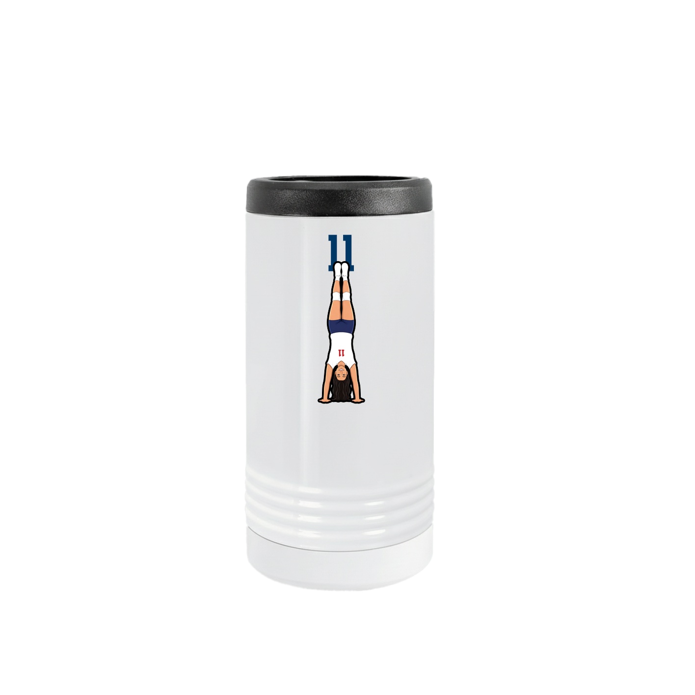 Slim Beverage Holder — Number Top in White