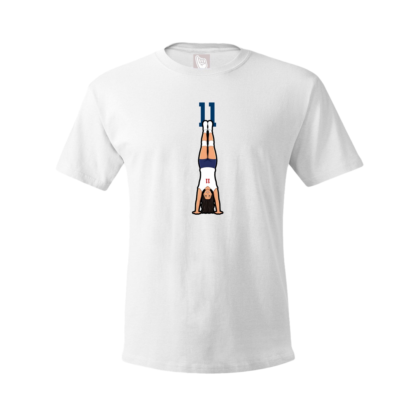 Youth Tee — Number Top in White