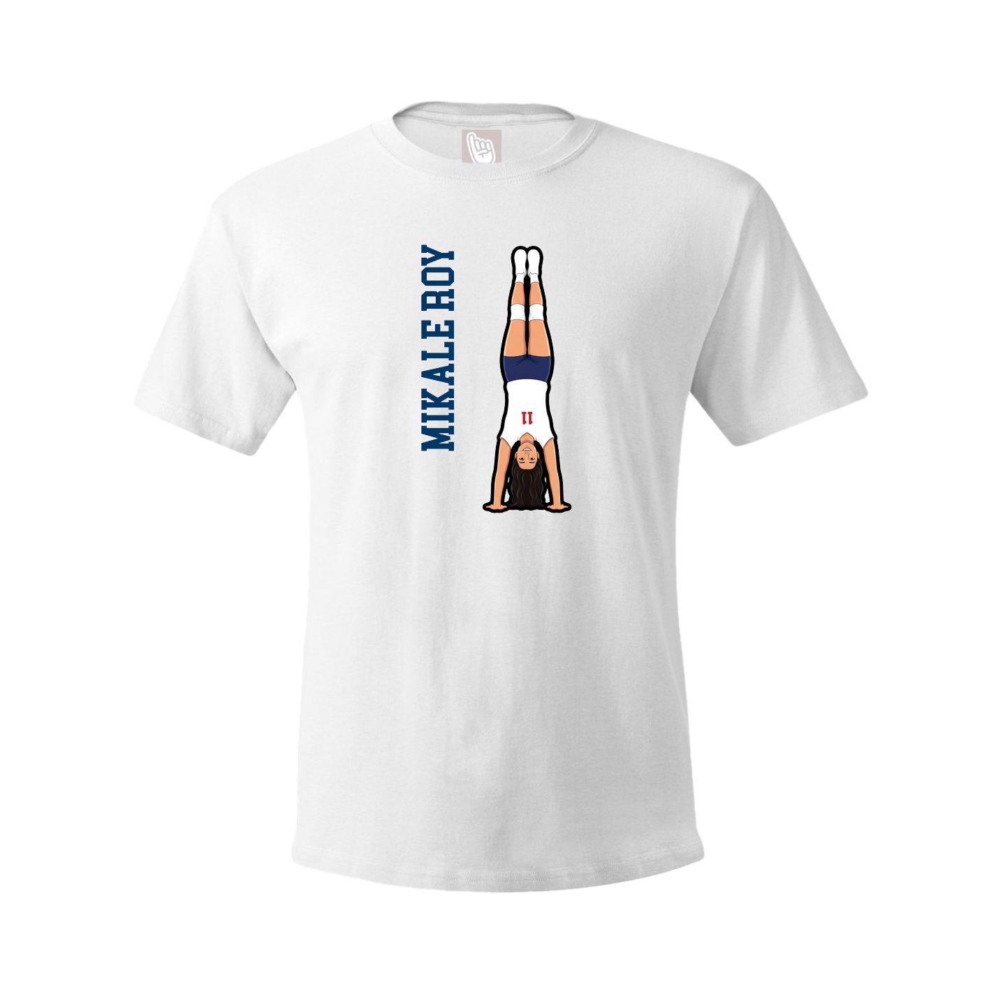Youth Tee — Name Vertical in White