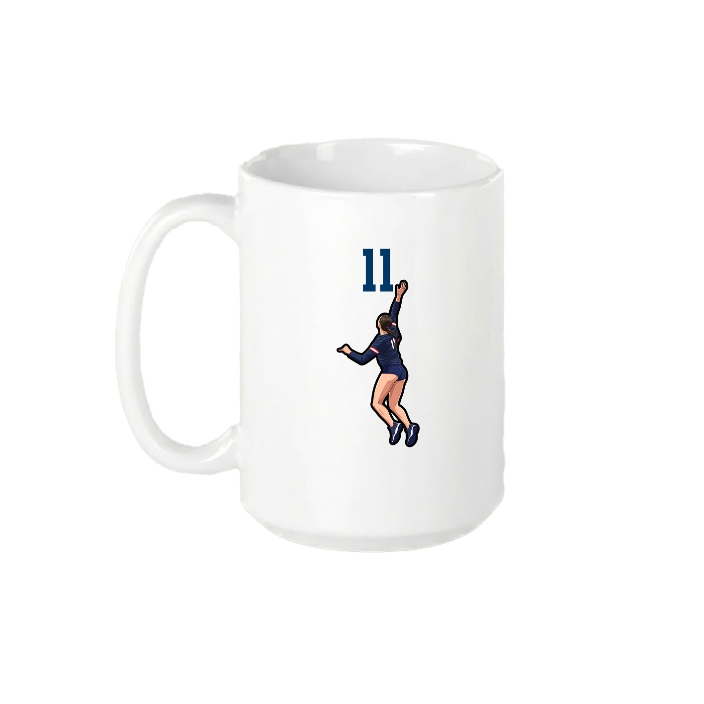 15oz Coffee Mug — Number Top in White