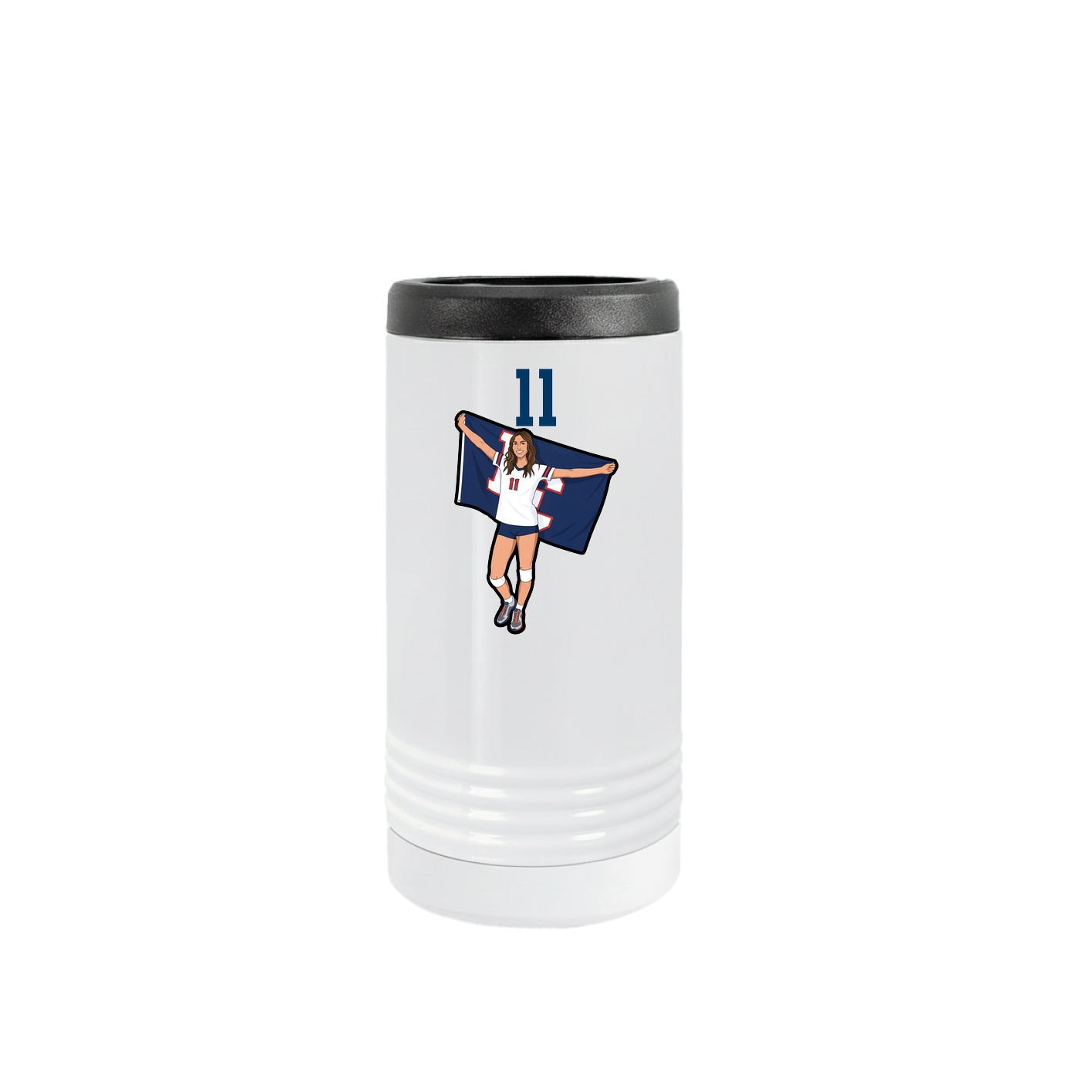 Slim Beverage Holder — Number Top in White