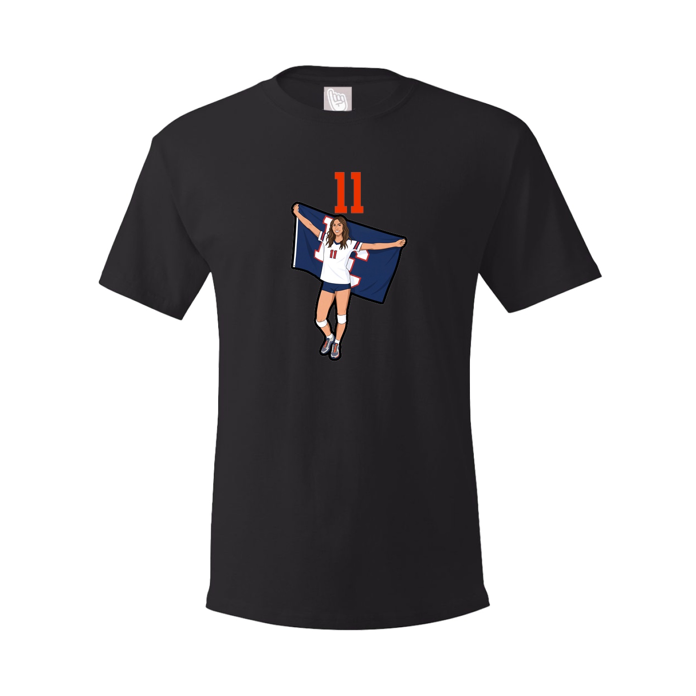 Youth Tee — Number Top in Black