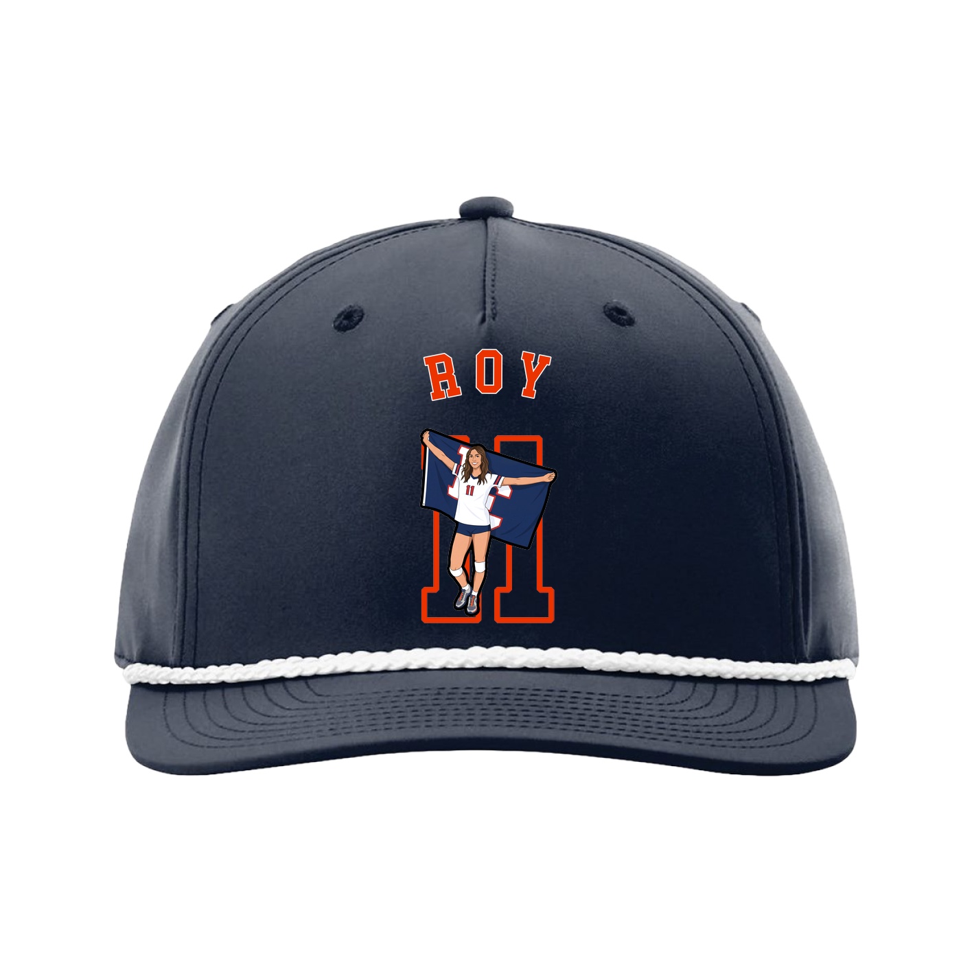 Five-Panel Classic Rope Cap — Shirsey Arch in Navy