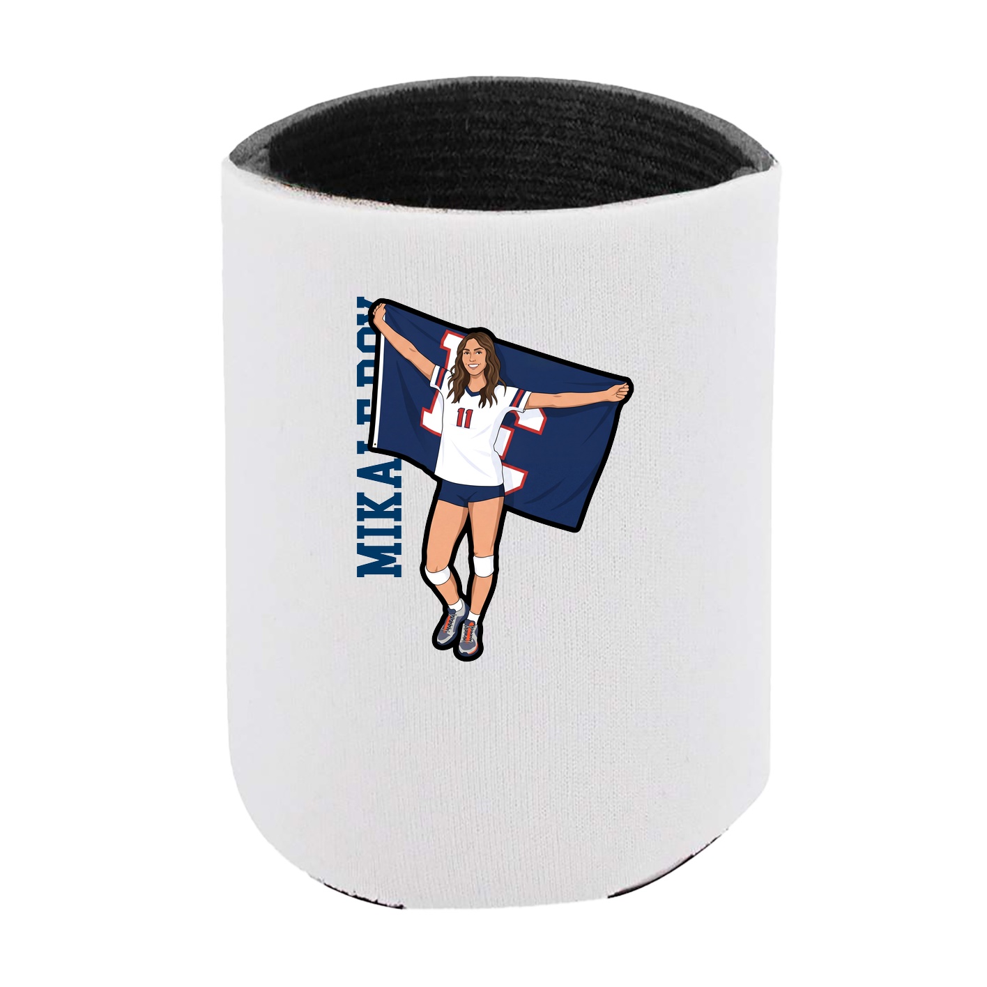 Can Holder — Name Vertical in White