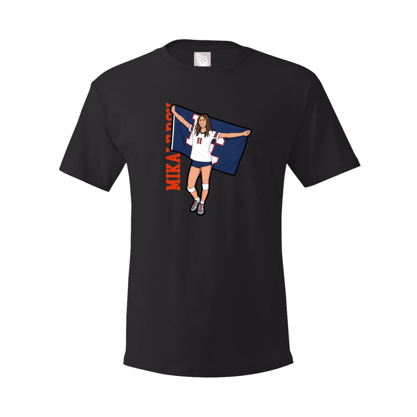 Youth Tee — Name Vertical in Black