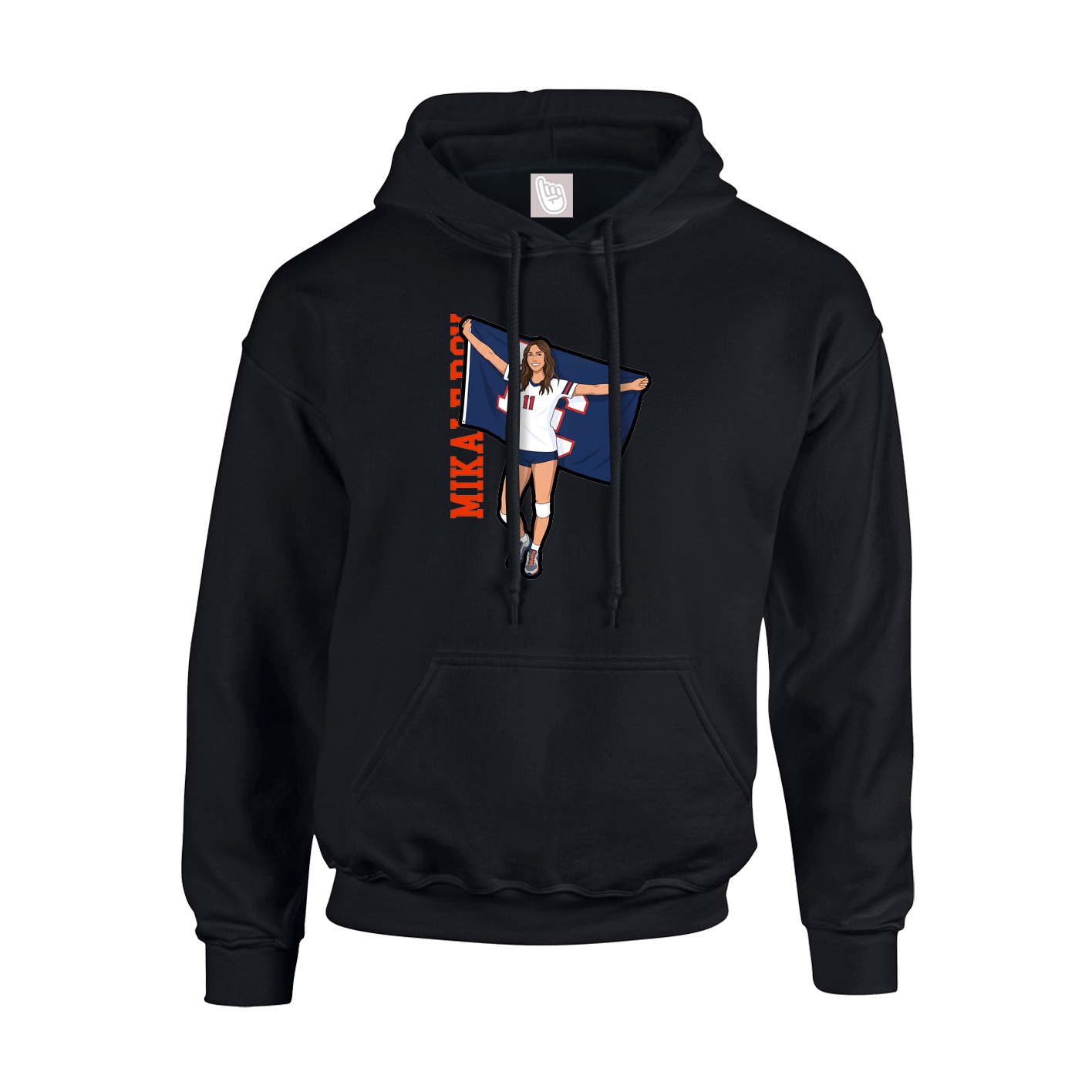Hoodie — Name Vertical in Black