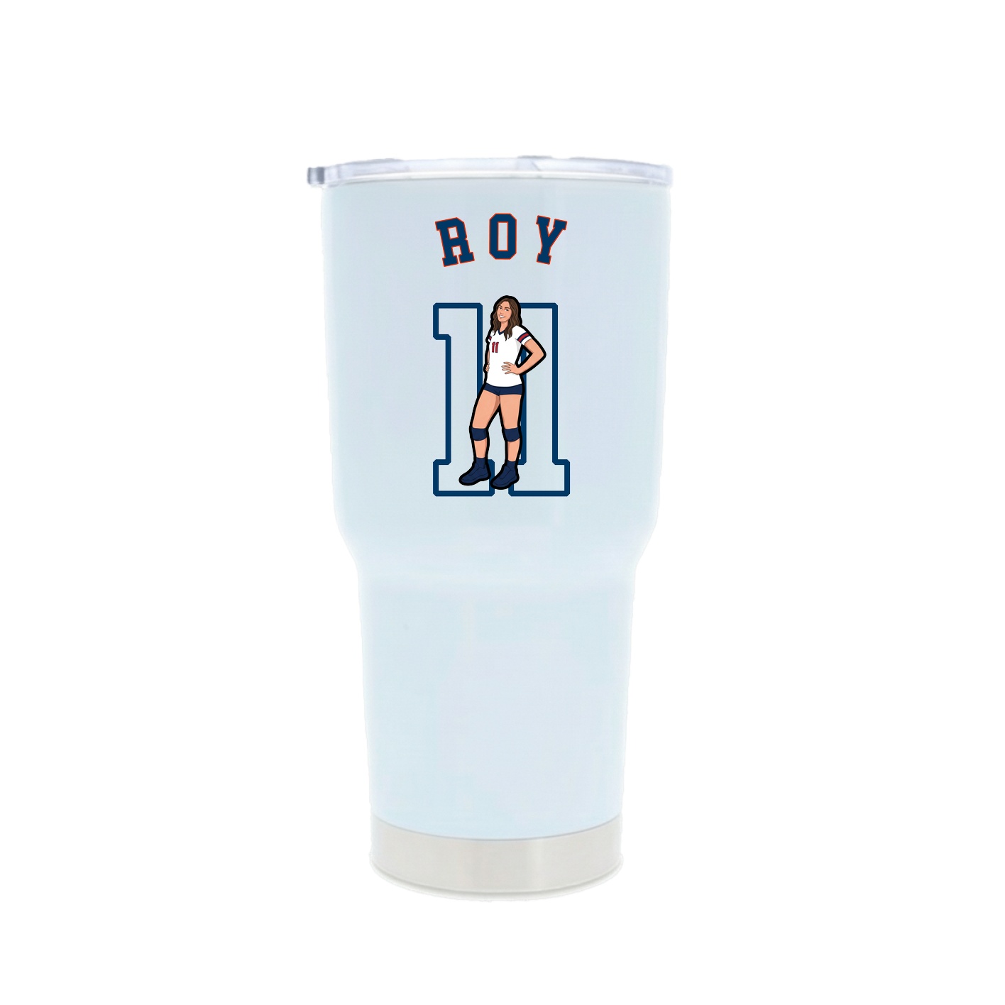 30oz Stainless Steel Tumbler — Shirsey Arch in White