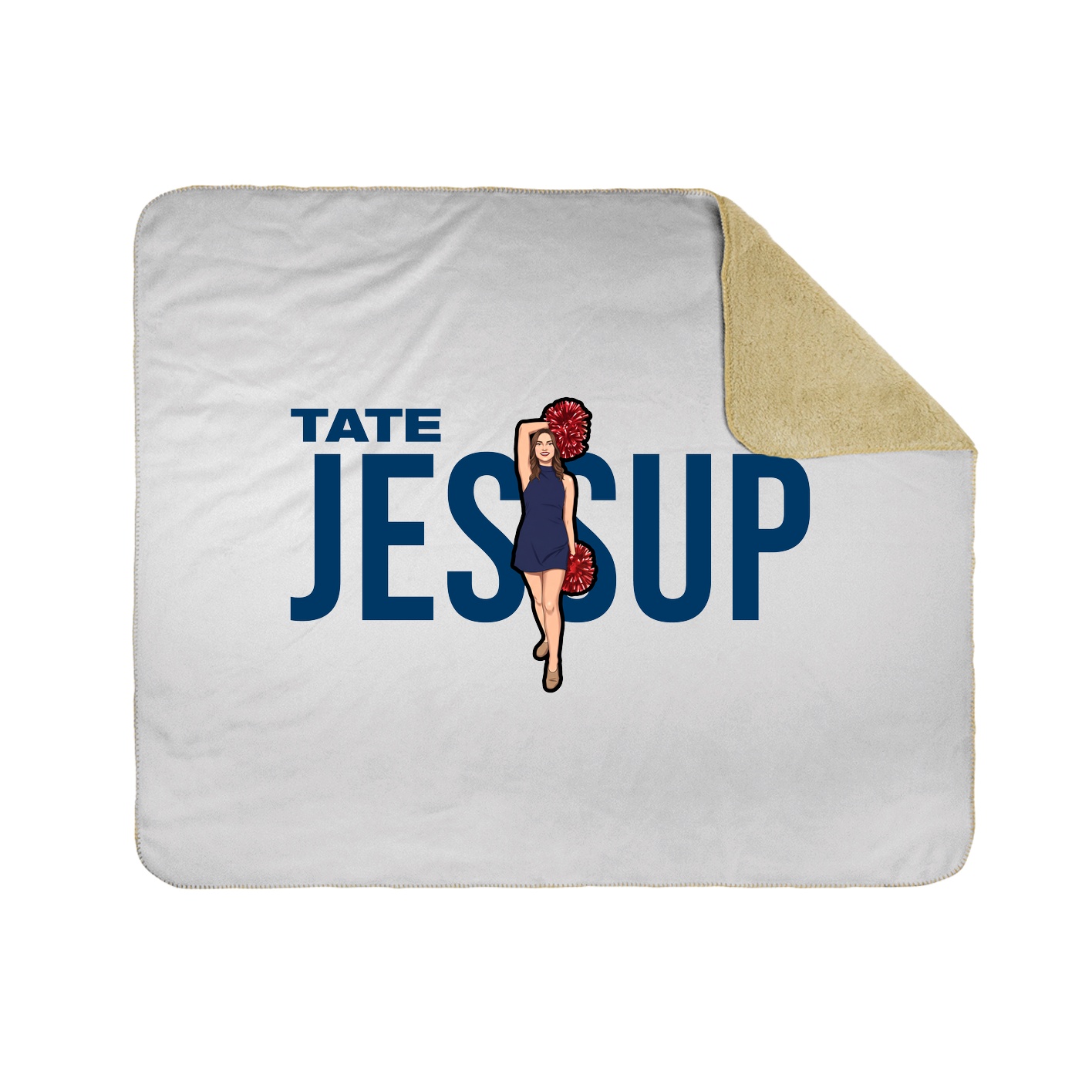 Throw Blanket — Player Name in White