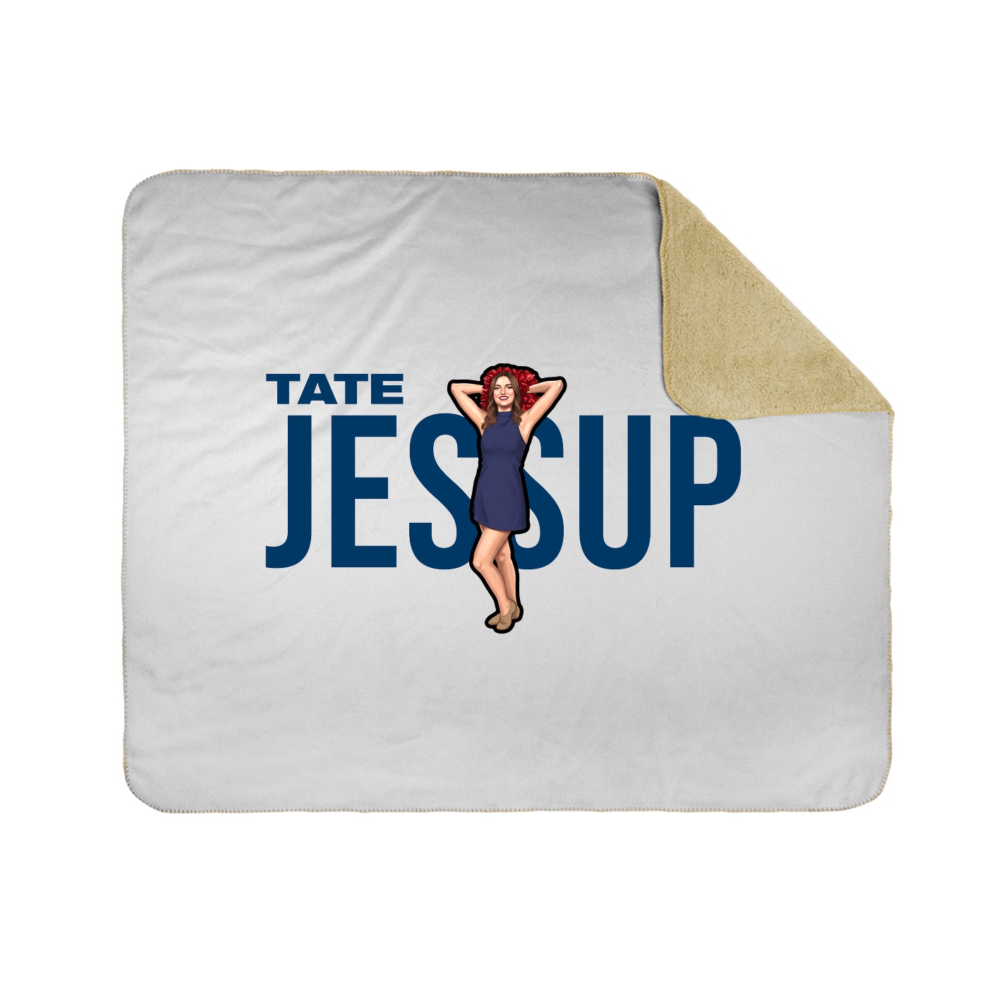 Throw Blanket — Player Name in White