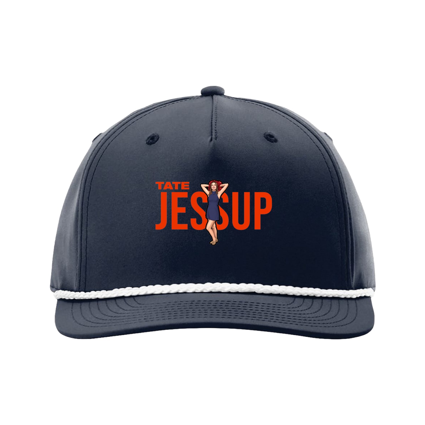 Five-Panel Classic Rope Cap — Player Name in Navy