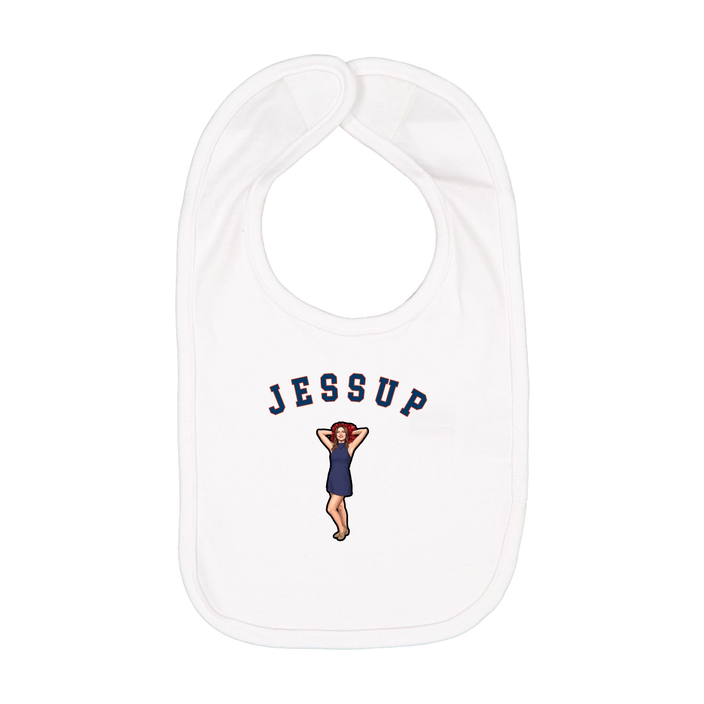 Infant Bib — Shirsey Arch in White
