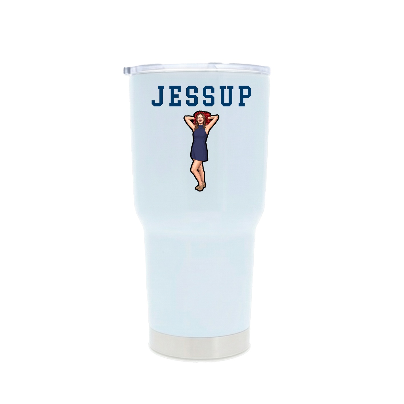 30oz Stainless Steel Tumbler — Shirsey in White