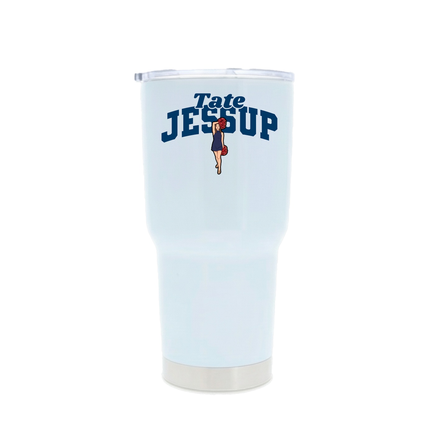 30oz Stainless Steel Tumbler — Signature Arch in White