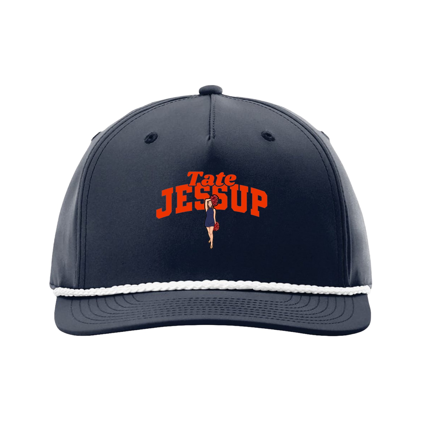 Five-Panel Classic Rope Cap — Signature Arch in Navy