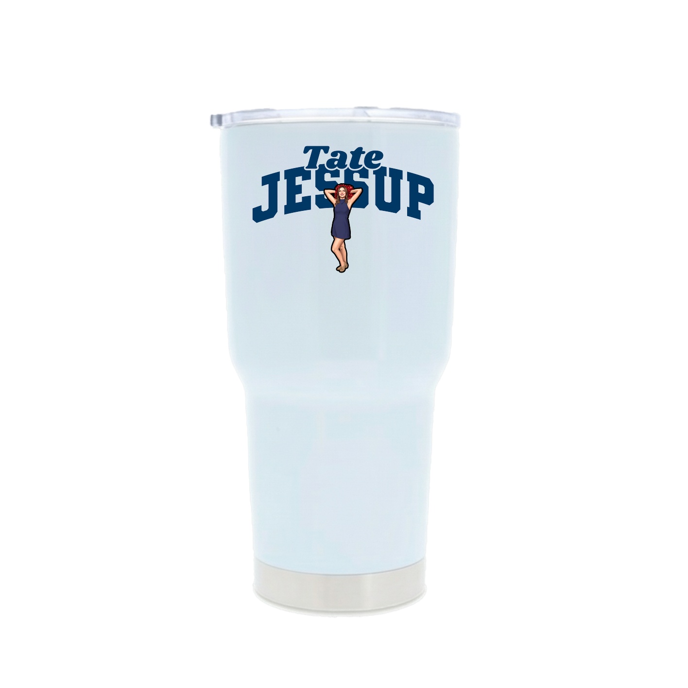 30oz Stainless Steel Tumbler — Signature Arch in White