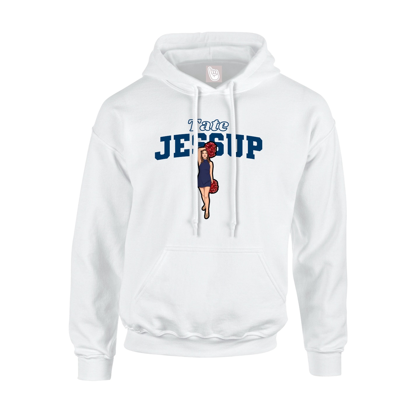 Hoodie — Name Arch in White