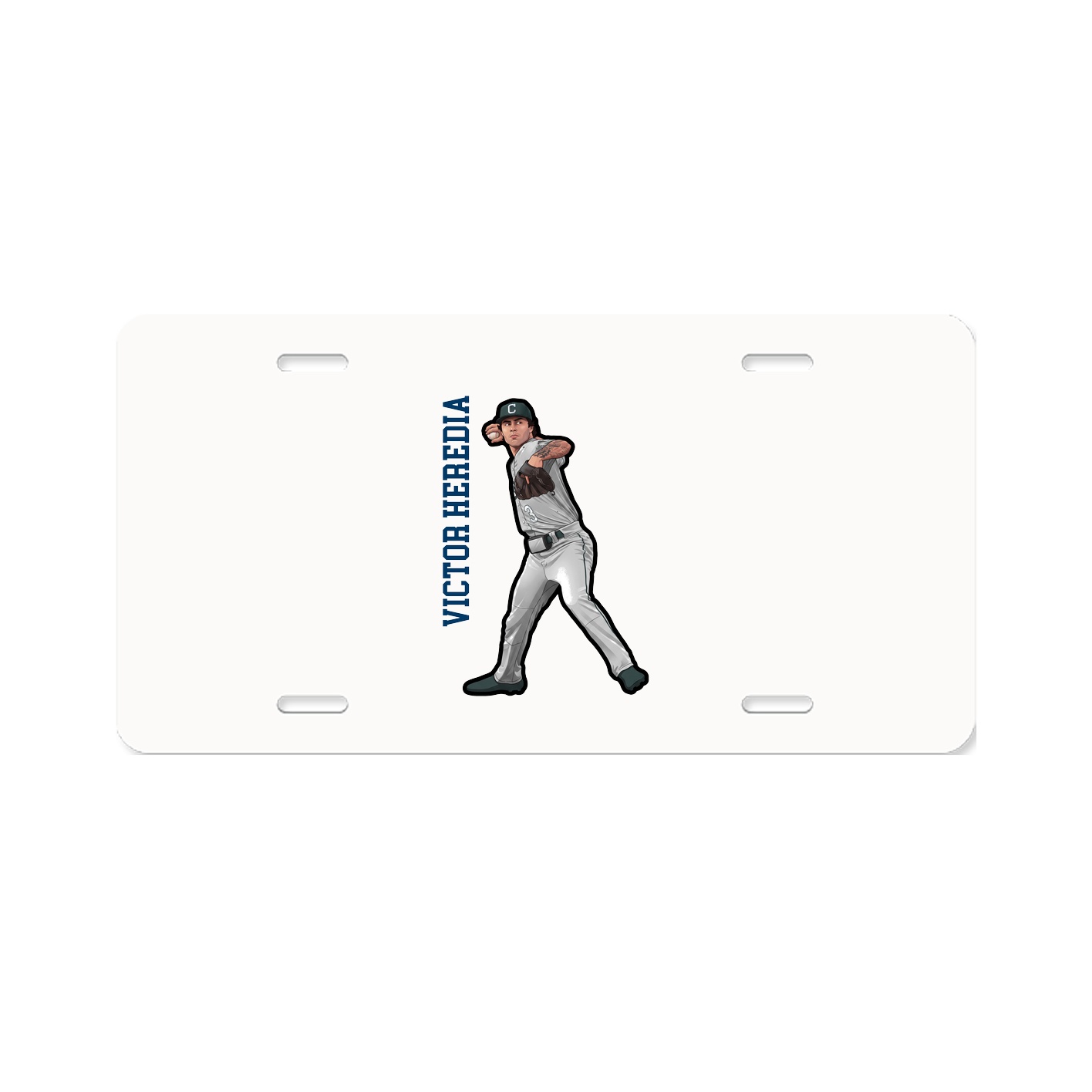 License Plate — Name Vertical in Classic