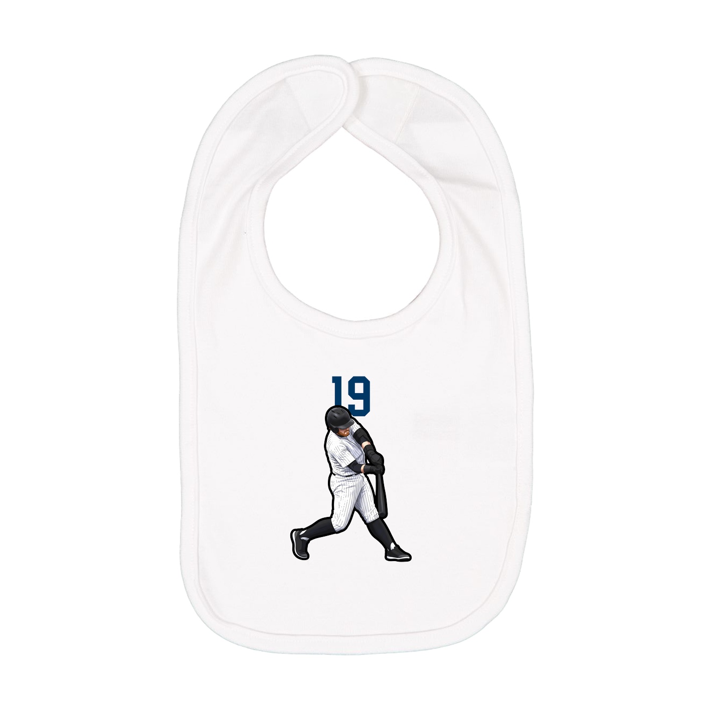 Infant Bib — Number Top in White