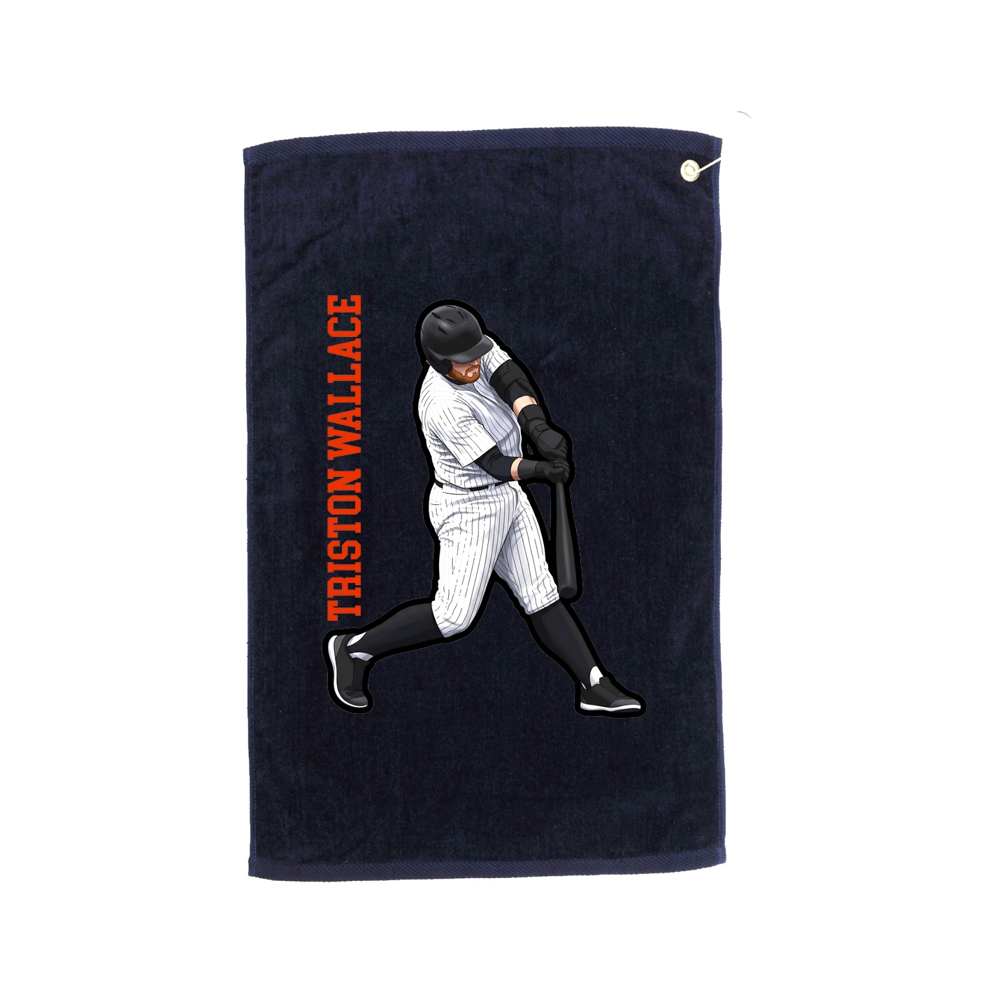 Golf Towel — Name Vertical in Navy
