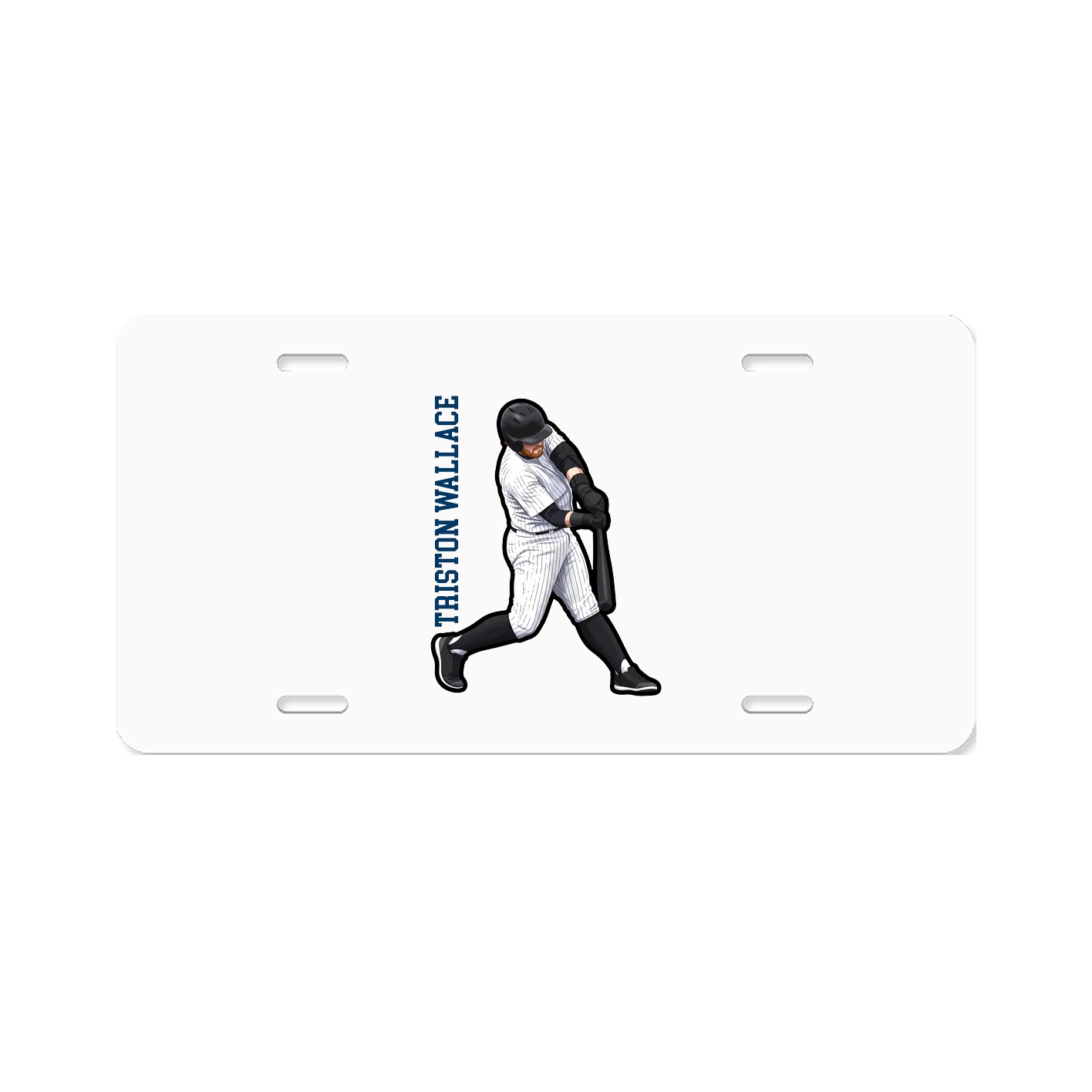 License Plate — Name Vertical in Classic