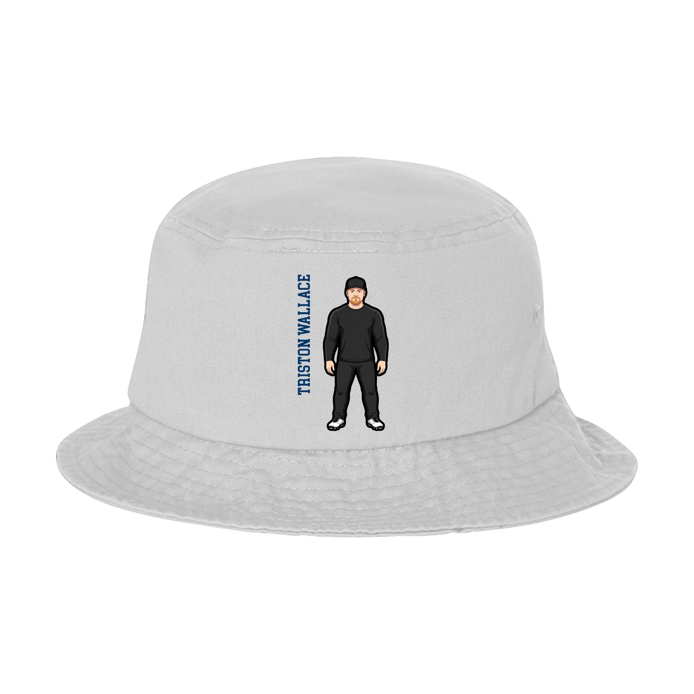 Bucket Cap — Name Vertical in White
