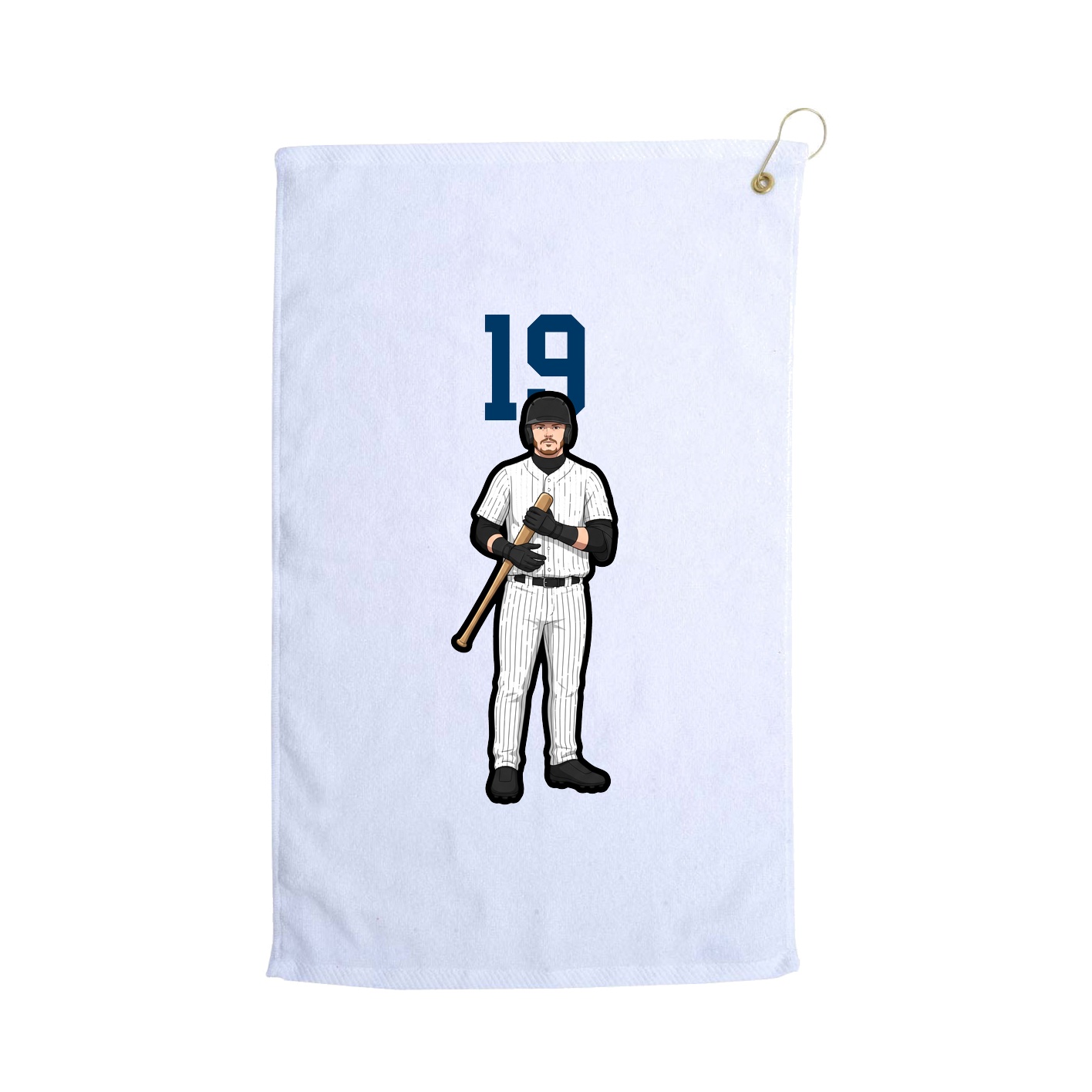Golf Towel — Number Top in White