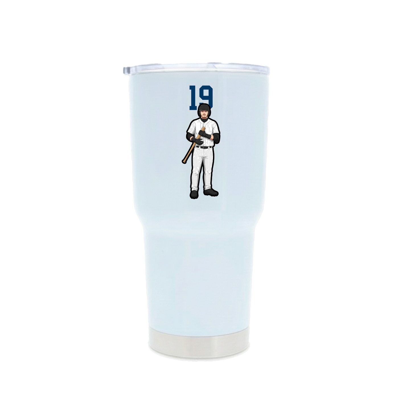 30oz Stainless Steel Tumbler — Number Top in White