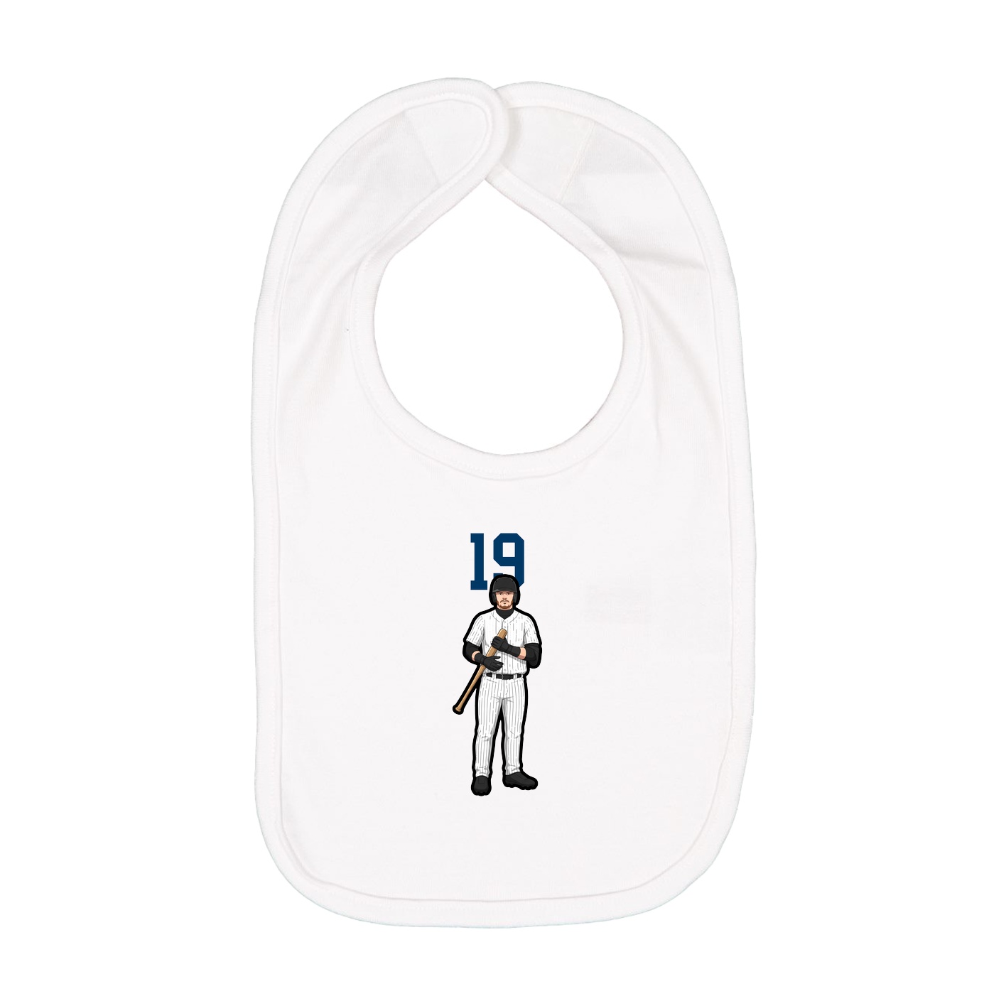 Infant Bib — Number Top in White