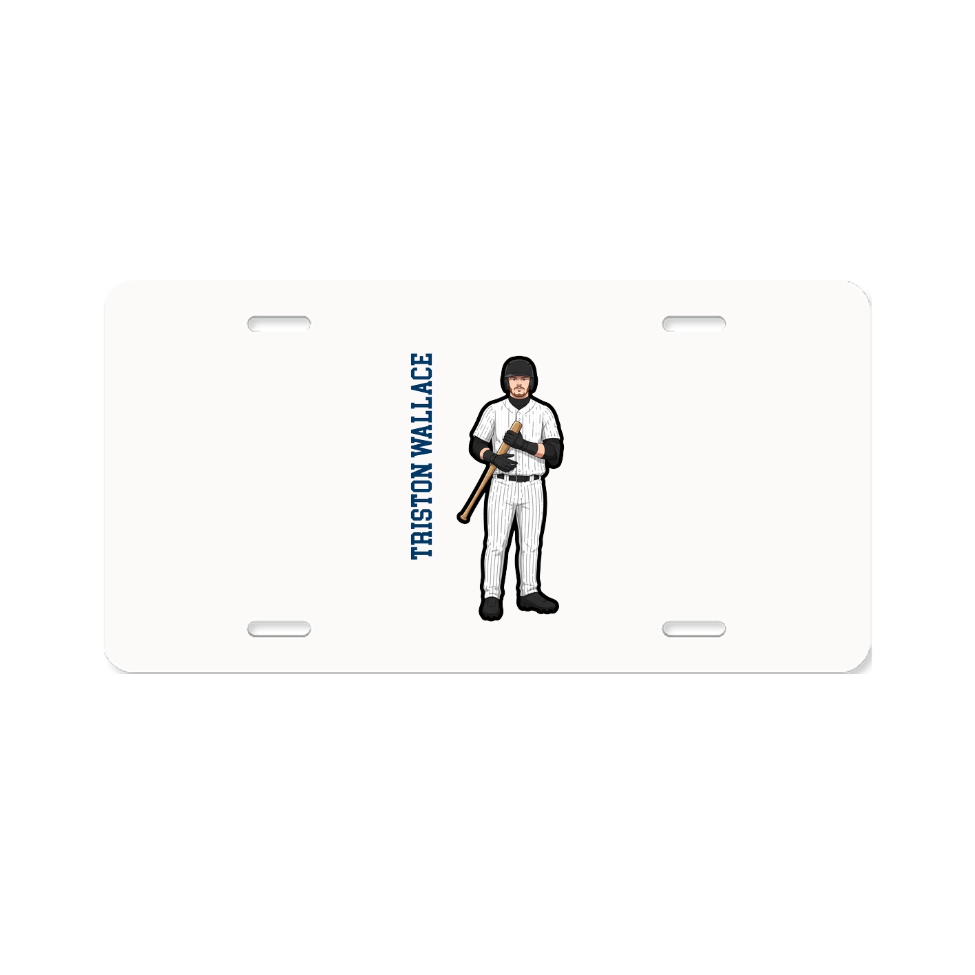 License Plate — Name Vertical in Classic