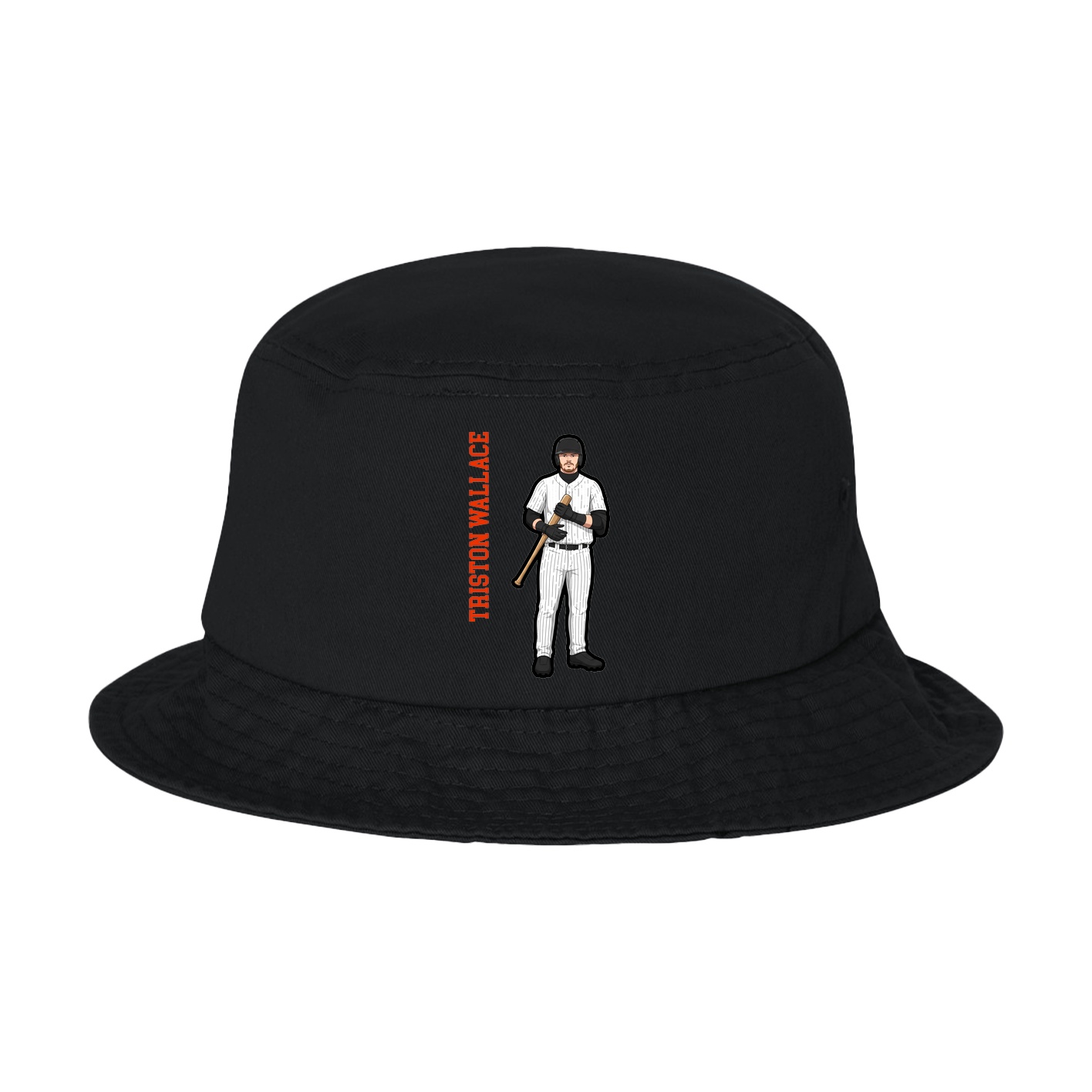 Bucket Cap — Name Vertical in Black