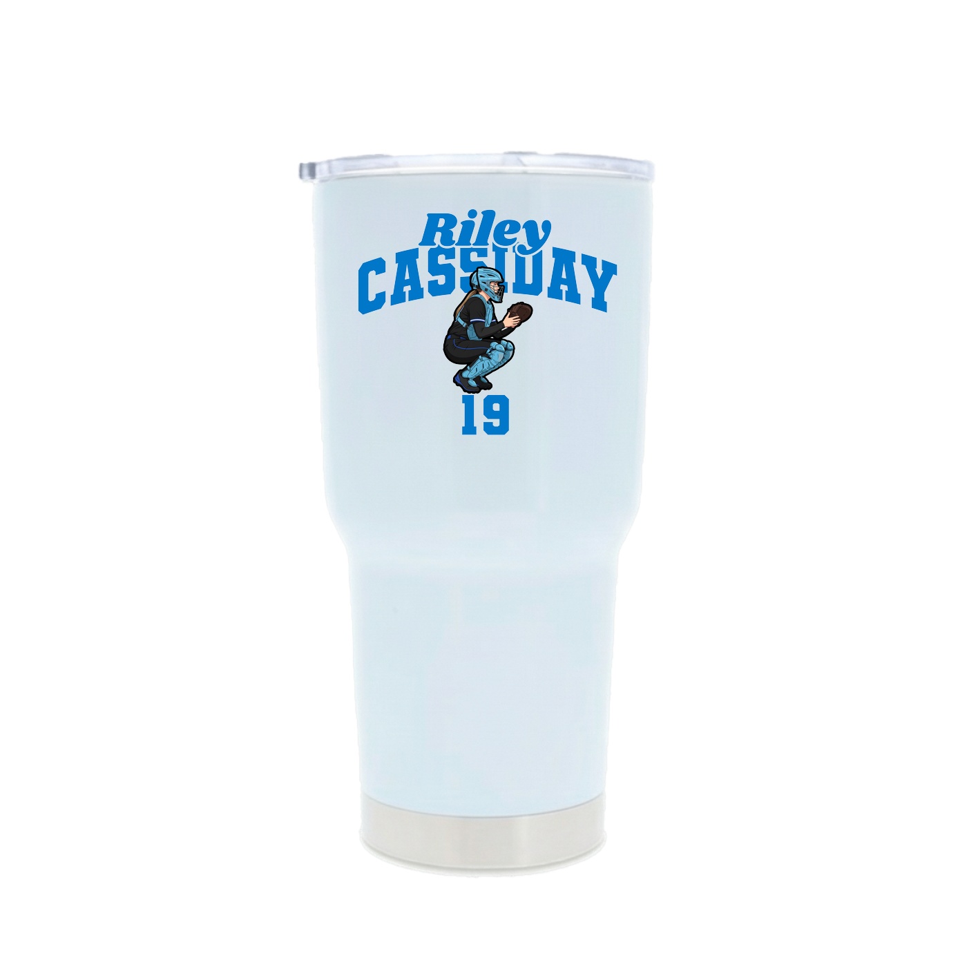 30oz Stainless Steel Tumbler — Signature Arch in White