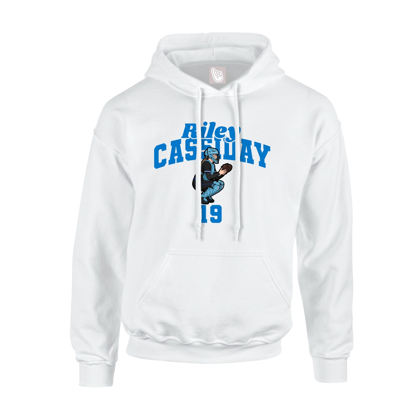 Hoodie — Signature Arch in White
