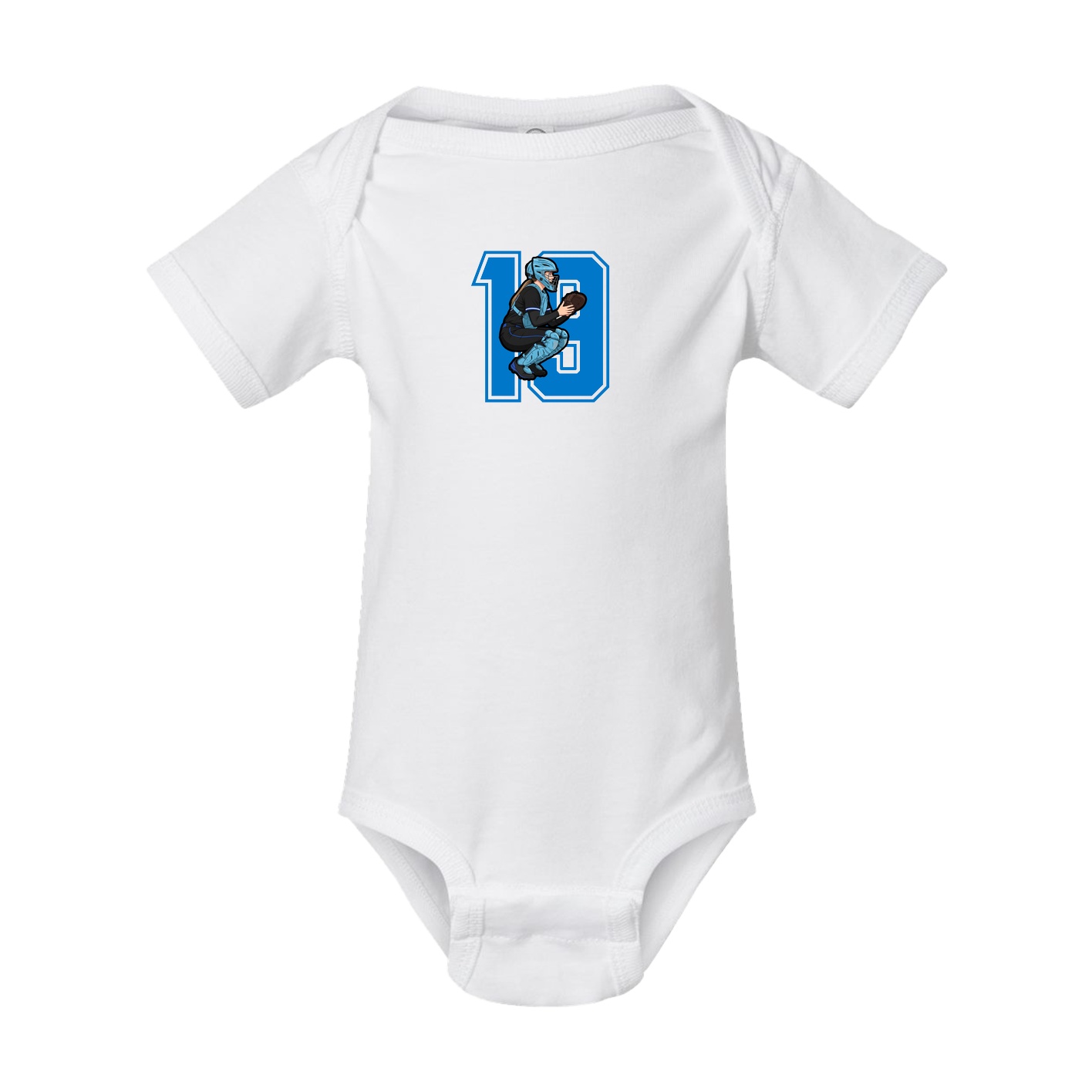 Baby Onesie — Number in White