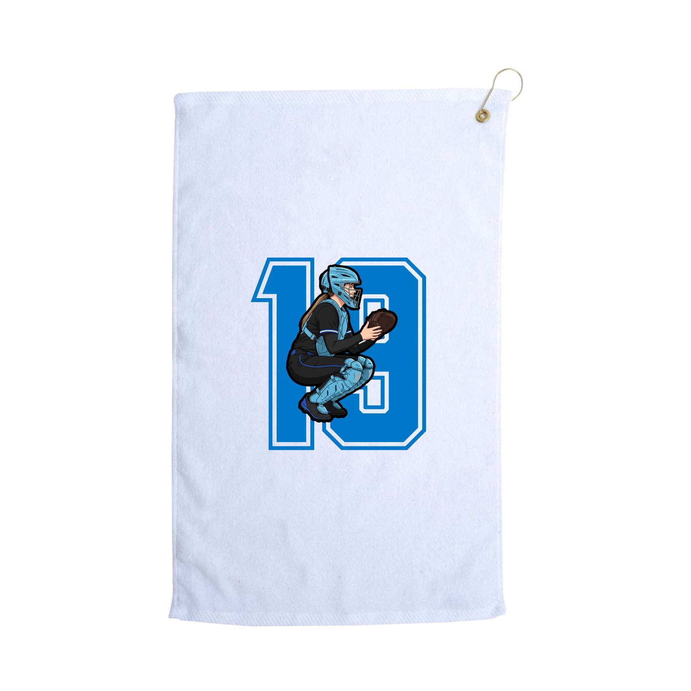 Golf Towel — Number in White