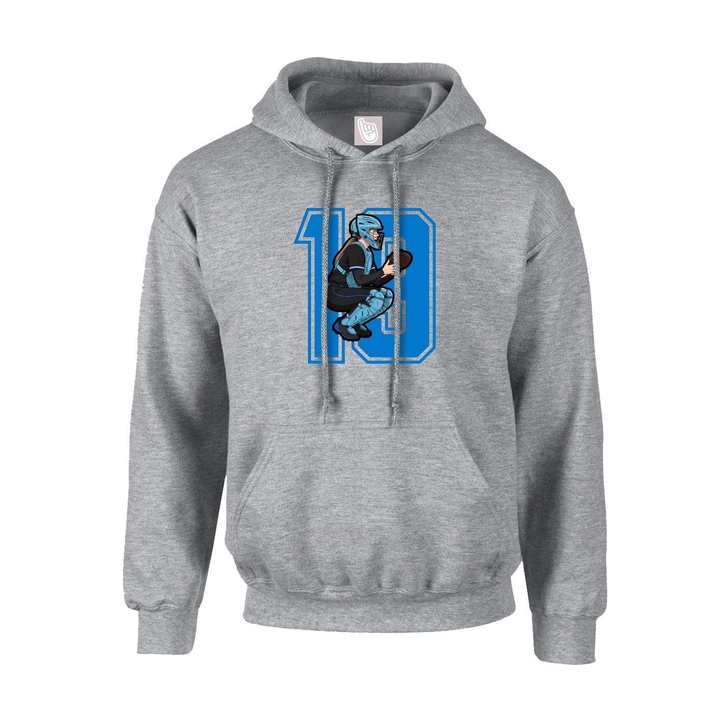 Youth Hoodie — Number in Grey