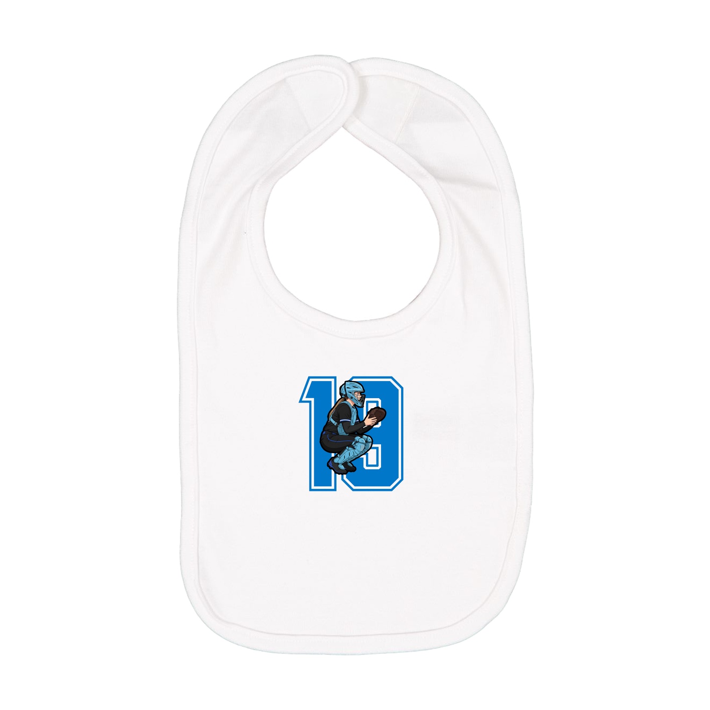 Infant Bib — Number in White