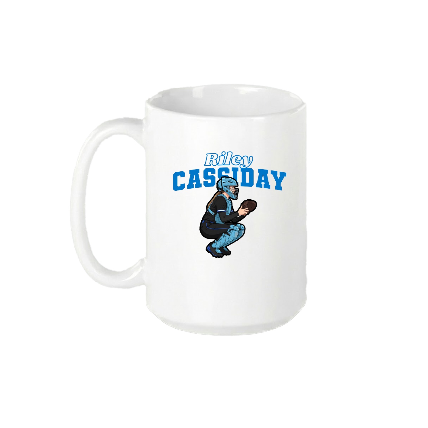 15oz Coffee Mug — Name Arch in White
