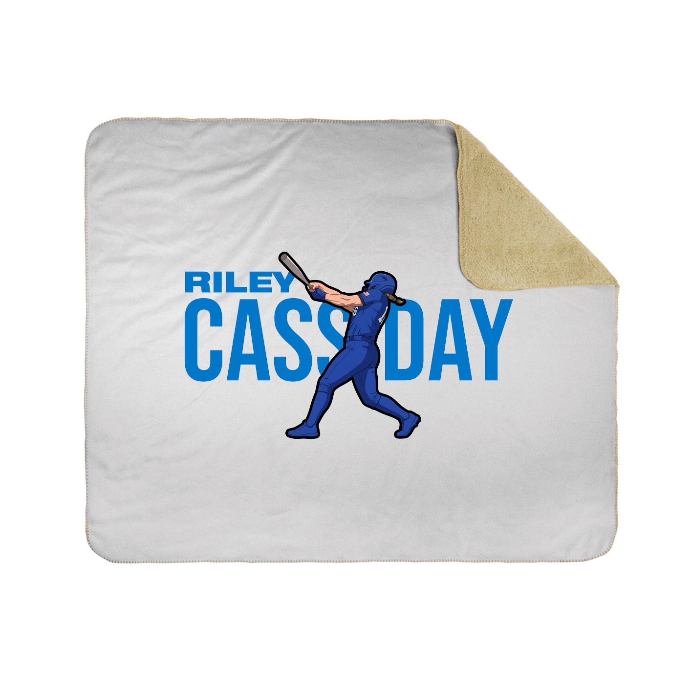 Throw Blanket — Player Name in White