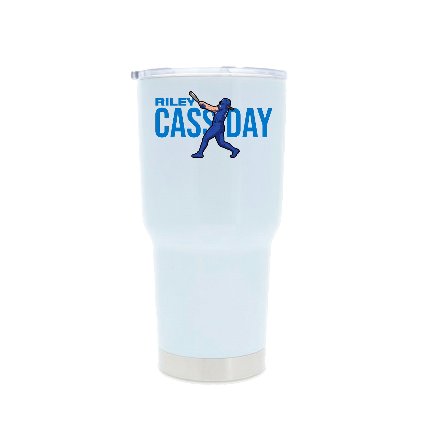 30oz Stainless Steel Tumbler — Player Name in White