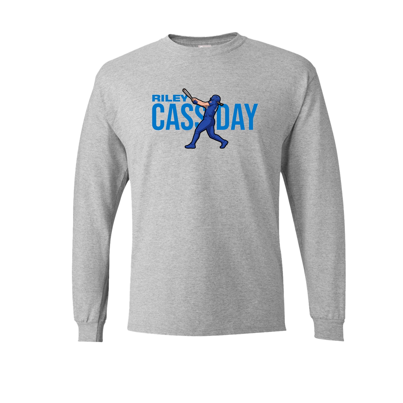 Long Sleeve Tee — Player Name in Grey