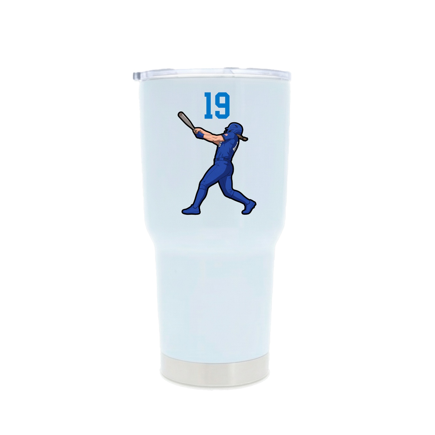 30oz Stainless Steel Tumbler — Number Top in White
