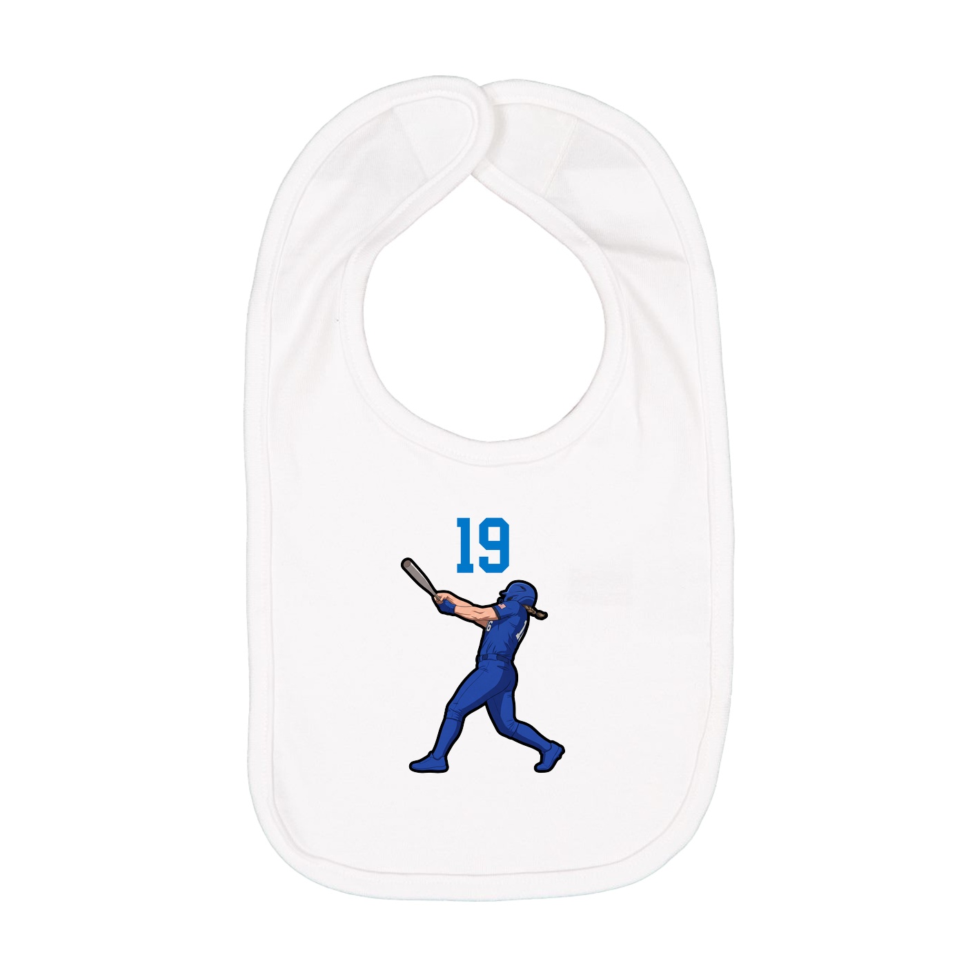 Infant Bib — Number Top in White