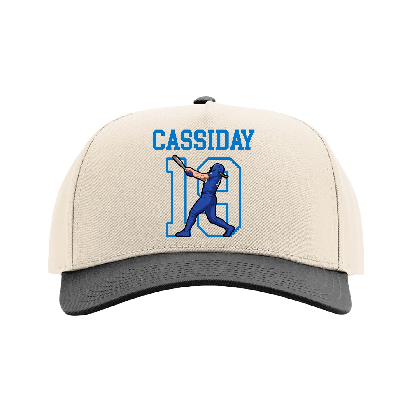 Full Fabric Five-Panel Champ Cap — Shirsey in Cream/Black
