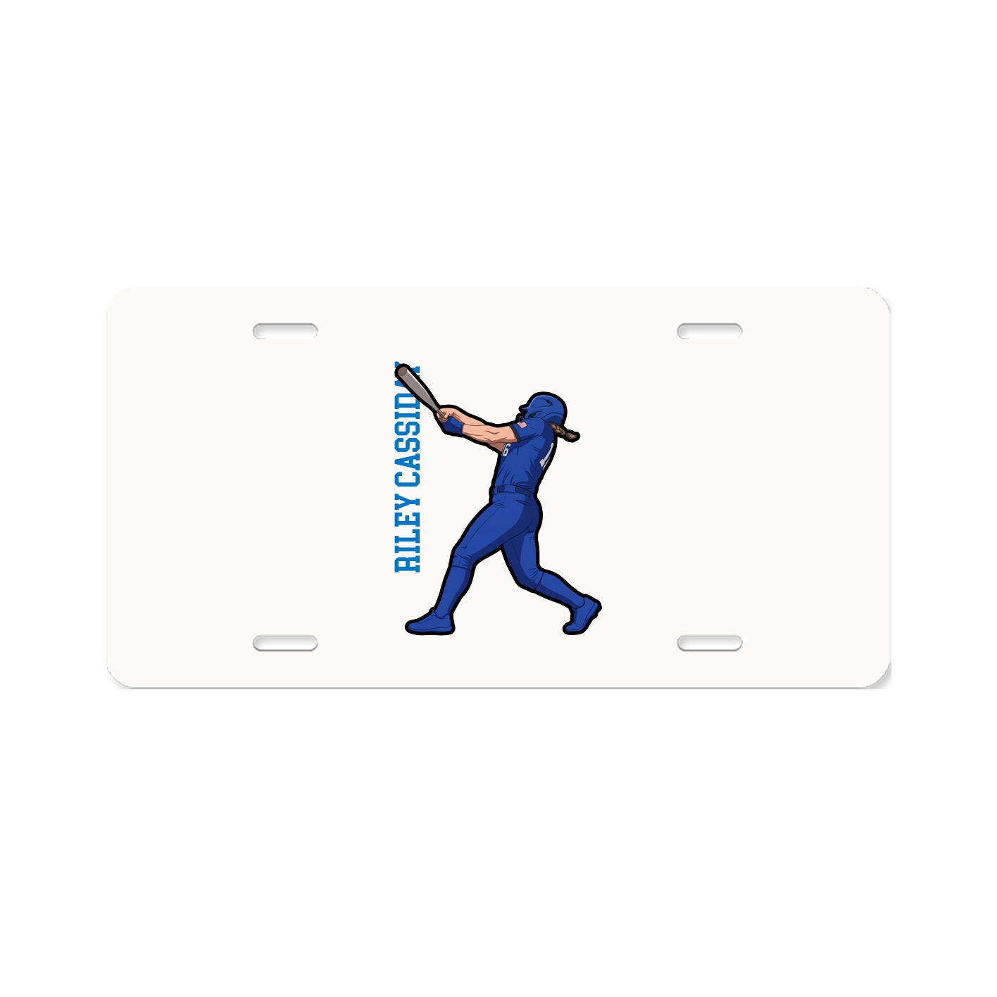 License Plate — Name Vertical in Classic
