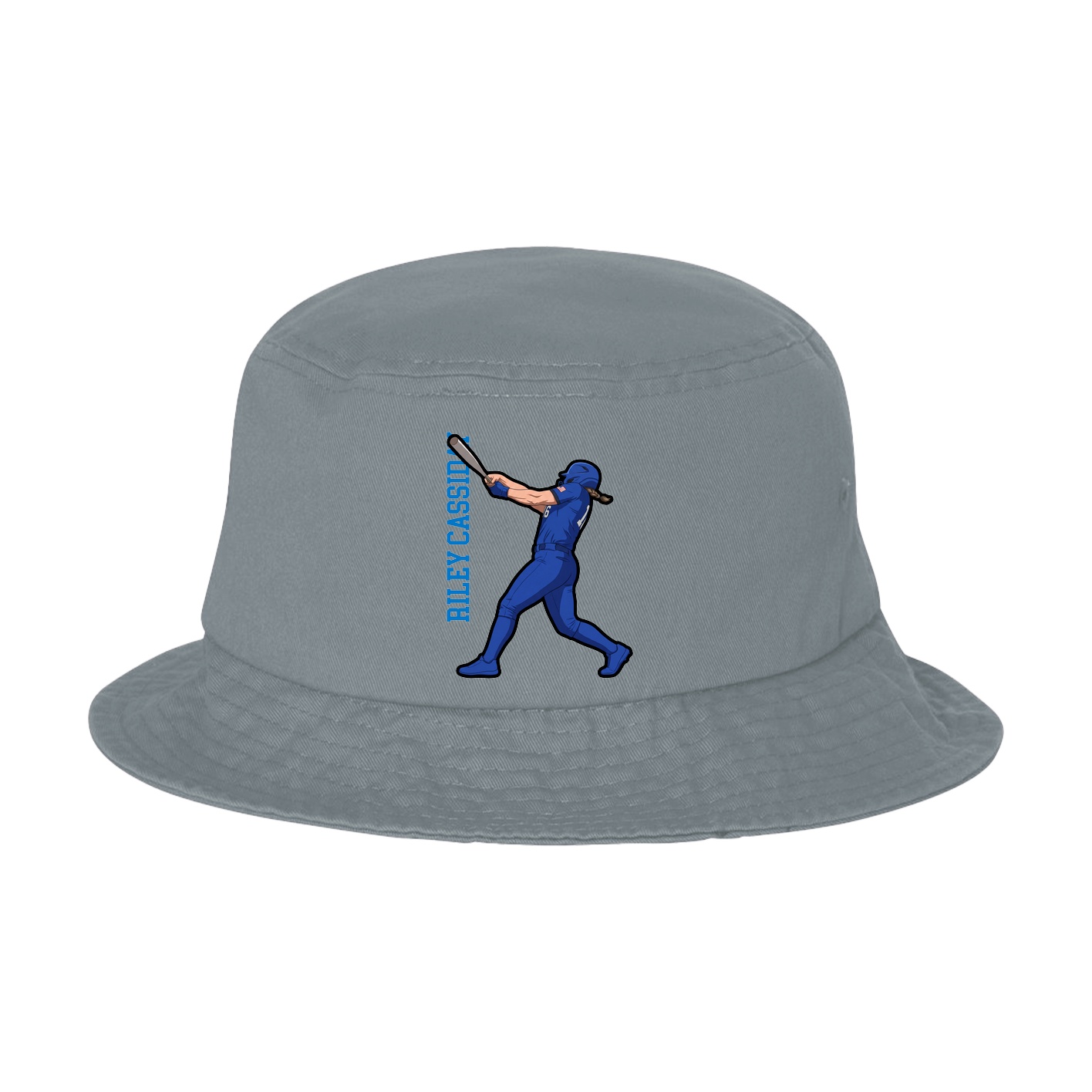 Bucket Cap — Name Vertical in Grey