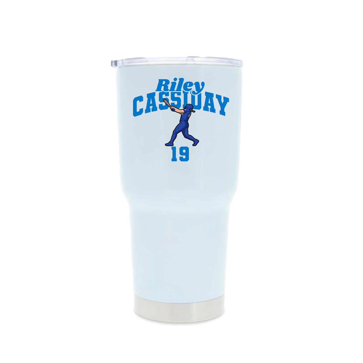 30oz Stainless Steel Tumbler — Signature Arch in White