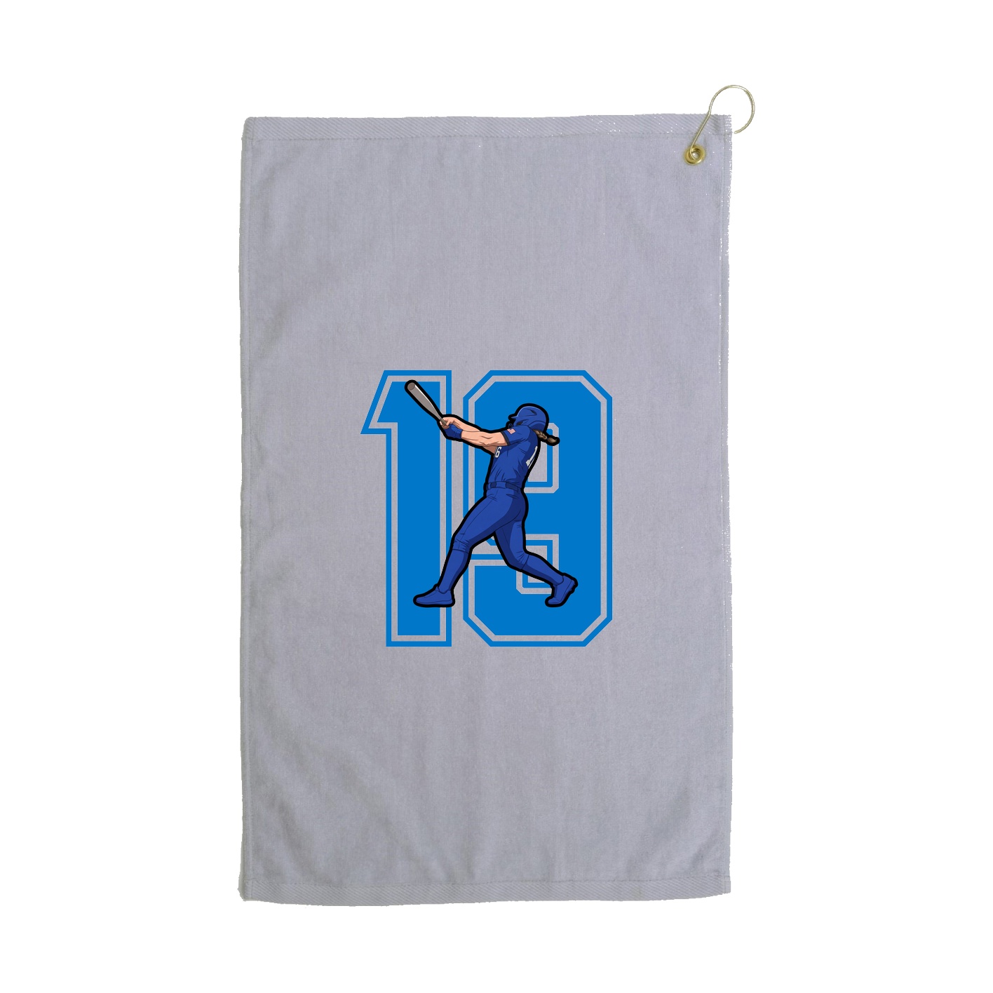 Golf Towel — Number in Grey