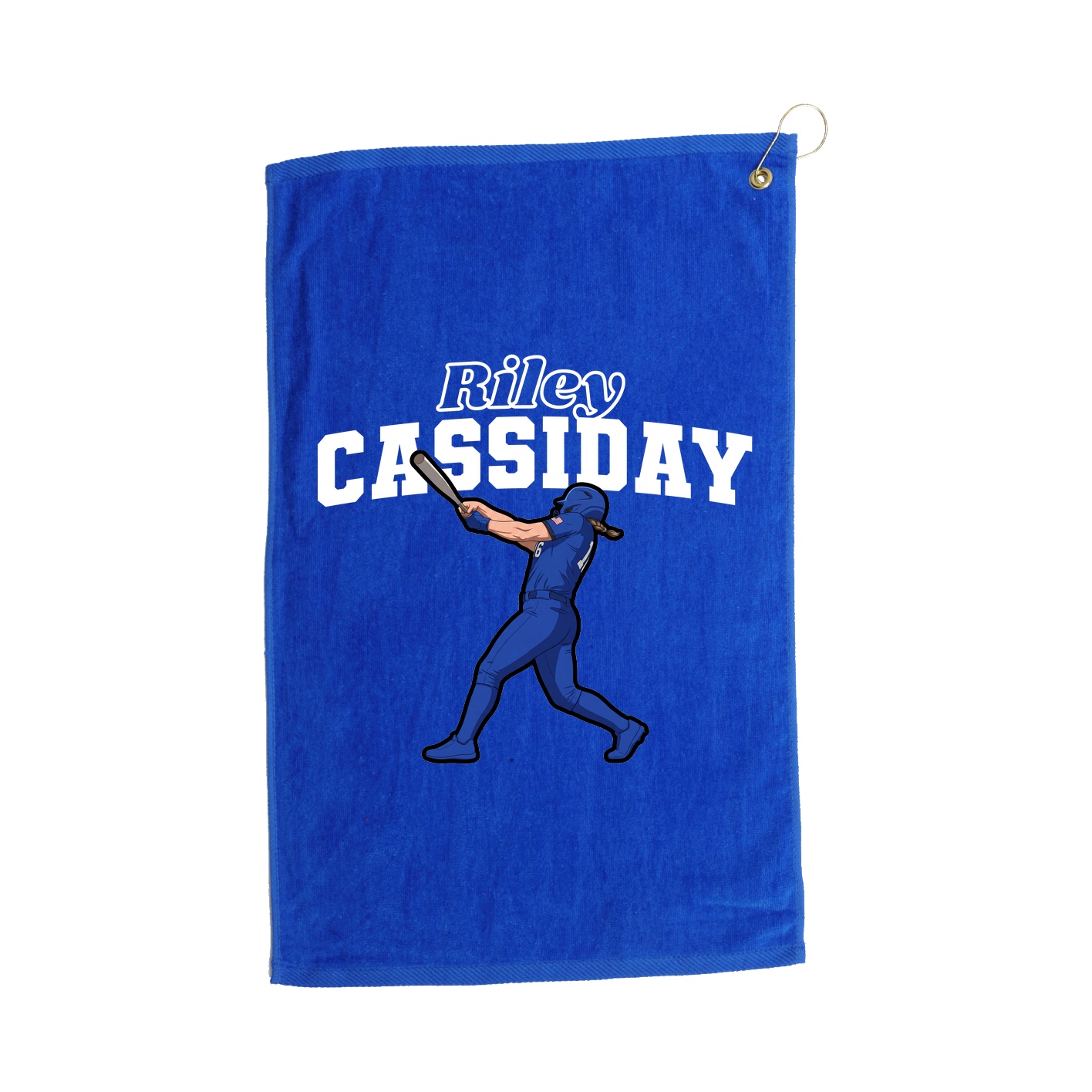 Golf Towel — Name Arch in Royal